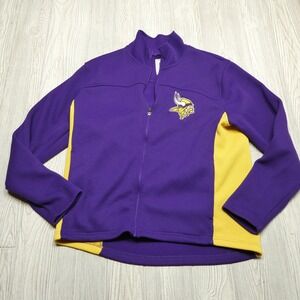 Minnesota Vikings Shacket Adult XL Purple Yellow Full Zip Jacket Sweatshirt